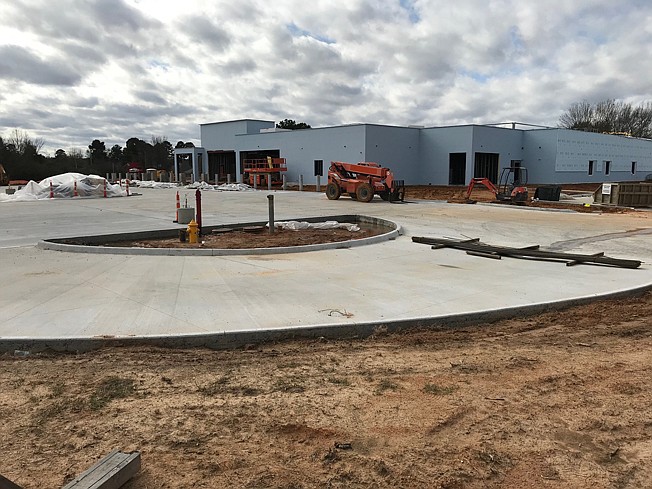 Construction work continues on the new 24,000 square-foot Veterans Administration Medical Clinic in the 5700 block of Summerhill Road. The $5 million clinic, which could open next fall, will have twice the space as the current building, said Charles Jordan, executive director.