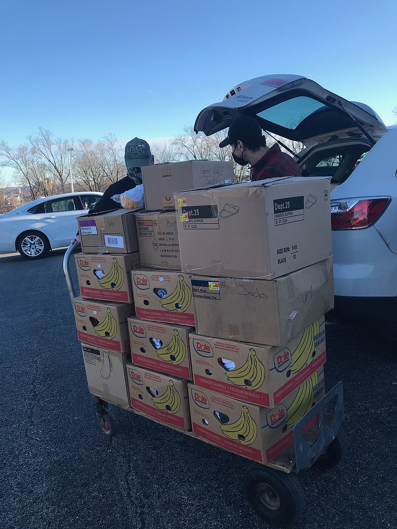 <p>Submitted</p><p>This year, Gentle Ben’s Socks for the Homeless was able to collect more than 4,500 pairs of socks. Ed Miller dropped off several donations at the Salvation Army in Jefferson City.</p>