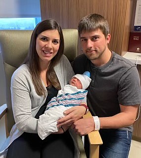 Baby Owen Alexander Kempker was the first baby to be born in 2021 at St. Mary's Hospital. His parents are Calli and Landre Kempker of Westphalia. Hospital officials said the family was doing fine.  