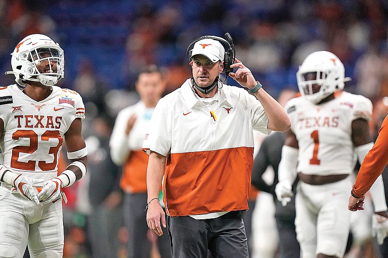 Texas coach Tom Herman walks the sideline during the second half of the Alamo Bowl against Colorado on Tuesday in San Antonio.