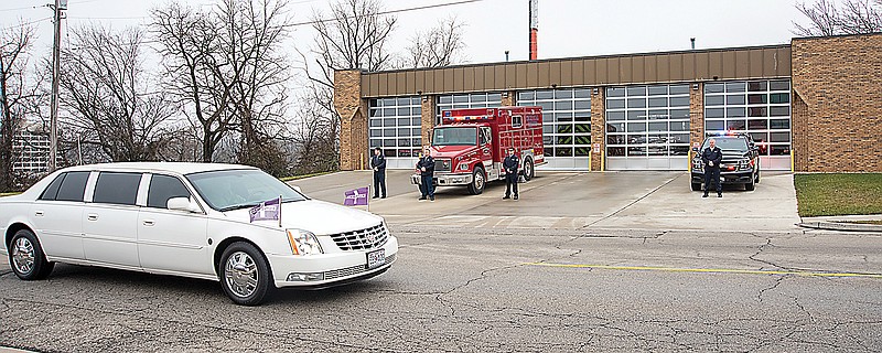 After a private family service Monday at Freeman Mortuary, Larry Rizner was taken to Riverview Cemetery for burial. His procession wound through the city's south side including a slow pass by Jefferson City Fire Station No. 1. Rizner served three years in the U.S. Navy and upon being honorably discharged, began a career in service of firefighters.