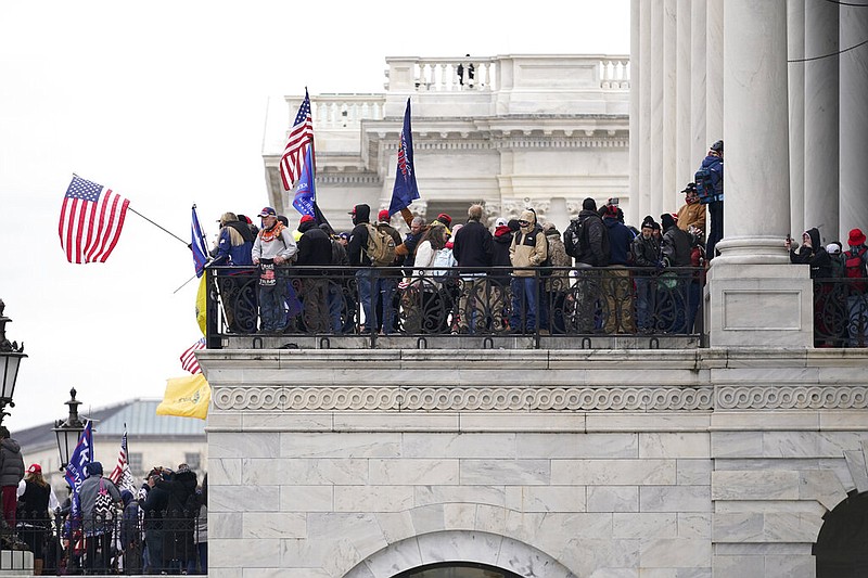 Supporters of President Donald Trump gather outside the Capitol, Wednesday, Jan. 6, 2021, in Washington.