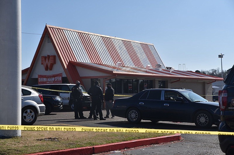 Texarkana, Texas, Police are investigating a fatal shooing that occurred on the New Boston Road Whataburger parking lot Tuesday, Jan. 12, 2021. (Staff photo by Kelsi Brinkmeyer).