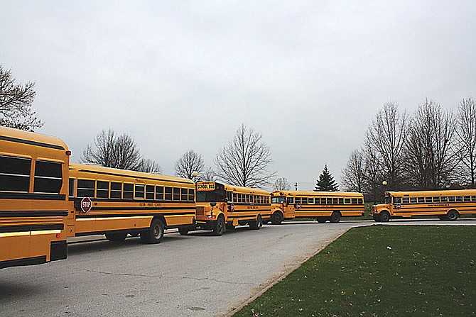 FILE: Fulton Public Schools' buses are lined up.