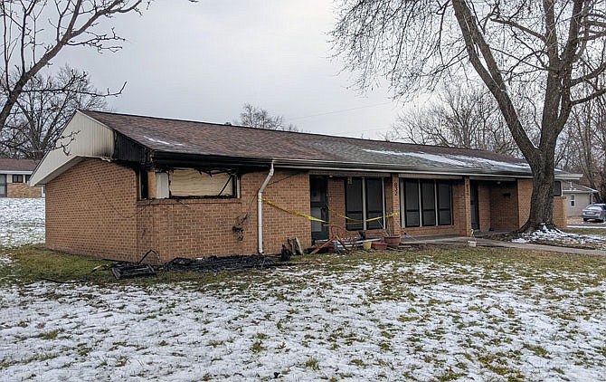 A fire early Monday morning caused $40,000 worth of damage to this duplex on Green Street, injury a man and killing a cat, according to the Fulton Fire Department.