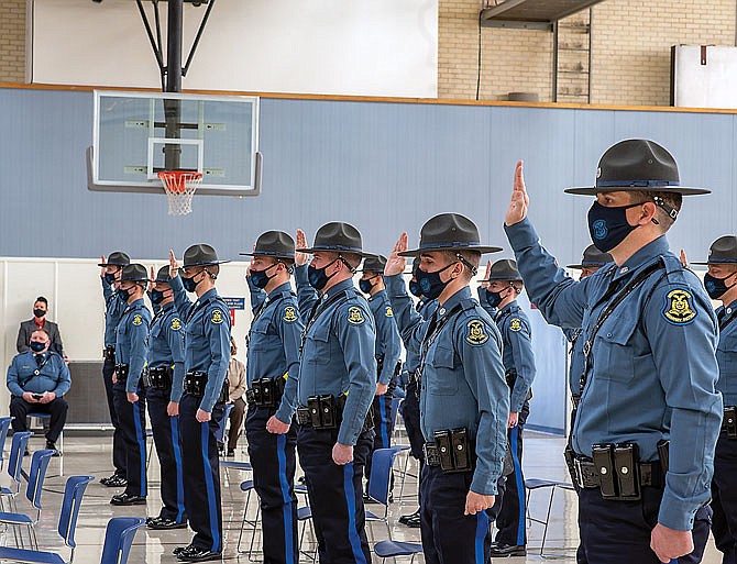 New troopers took their oaths of office during Wednesday's graduation ceremonies at the Missouri Highway Patrol Training Academy. The 31 new troopers were also congratulated by Gov. Mike Parson.