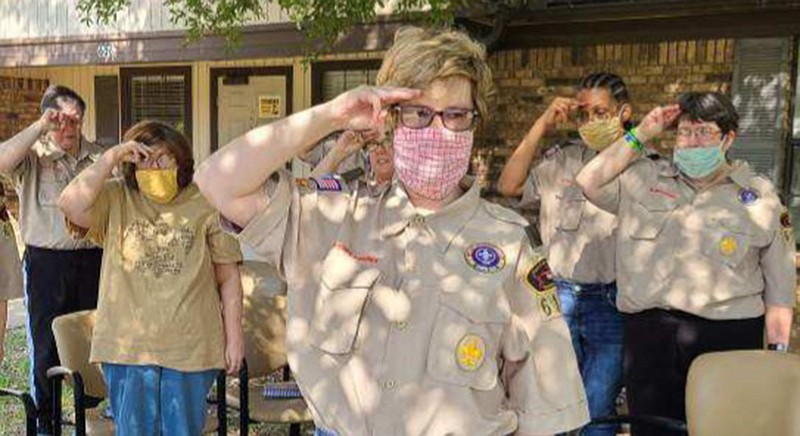 Scouts from Opportunities, Inc., gain skills and confidence. Getting chances to camp, fish, use BB guns and more, some of them are on the path to becoming Eagle Scouts. (Submitted photo)

