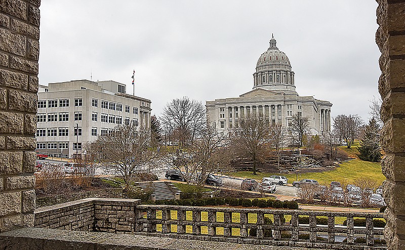 In addition to Missouri's Capitol, MoDOT Headquarters, at left, are among five buildings included in Sen. Mike Bernskoetter's bill proposing Capitol Complex Tax Credit, which was heard Tuesday before the Senate Economic Development Committee.