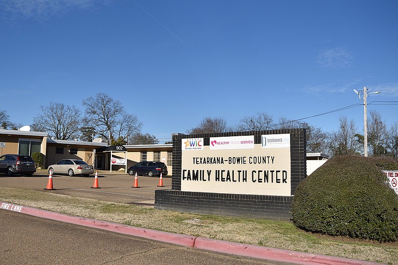 The Texarkana-Bowie County Family Health Center is shown Tuesday in Texarkana, Texas. As of Tuesday, a coronavirus vaccine waiting list compiled by the center was about 2,000 names long. Vaccinations are not available without an appointment.