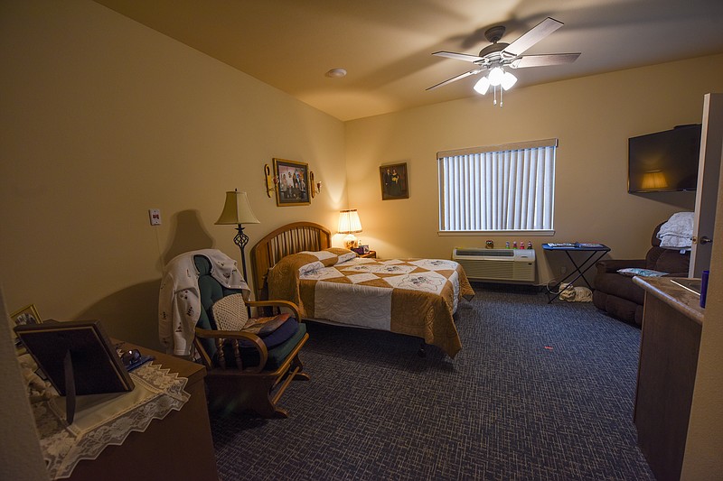 
This is an example of how a room can be set up. Auburn Ridge in Wardsville recently opened a new addition which created rooms for six residents, expanded salon and exercise space.