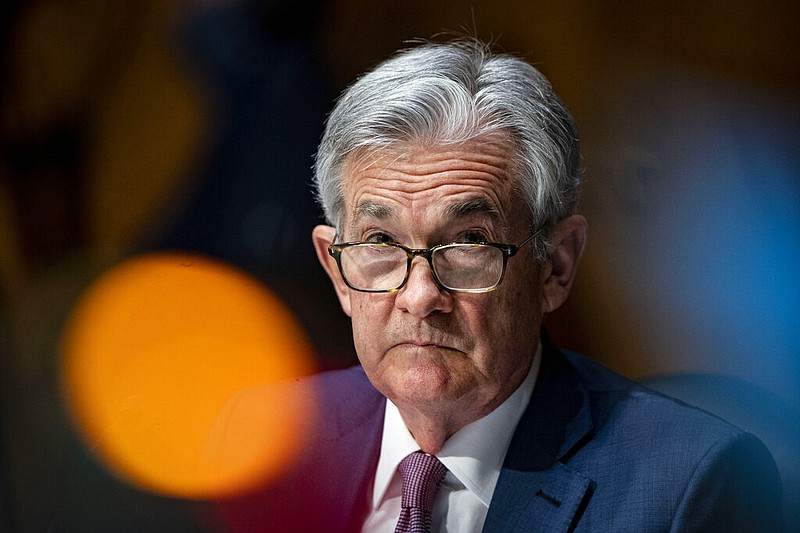 In this Dec. 1, 2020 file photo, Federal Reserve Chair Jerome Powell listens during a Senate Banking Committee hearing on Capitol Hill in Washington. (Al Drago/The New York Times via AP, Pool)