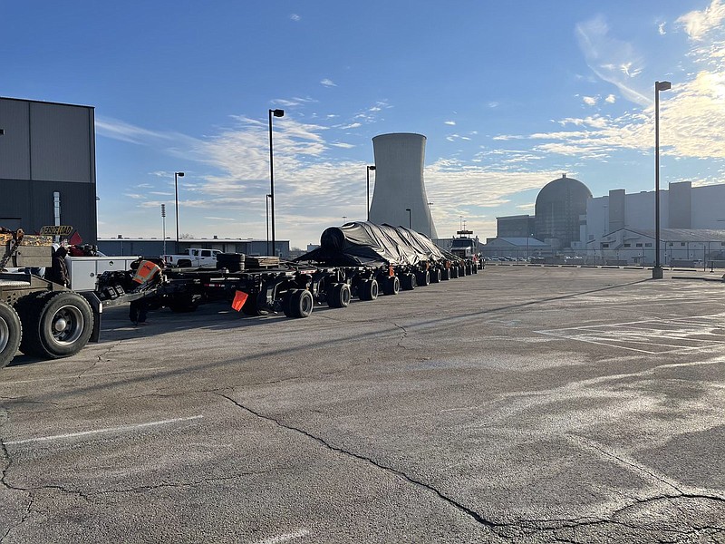 <p>Submitted</p><p>A large part left the Callaway Energy Center on Monday after its initial transport was delayed earlier.</p>