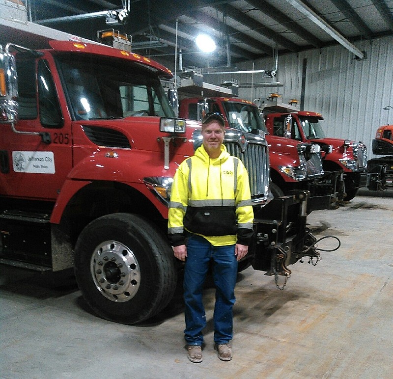 Pat Kauffman has been a maintenance worker with the city’s Public Works Department for three years. While other businesses were closed due to winter weather, his department worked daily to remove snow from walkways and streets. (Submitted photo)