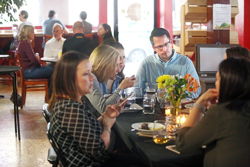 News Tribune filePatrons enjoy a meal during a previous year's Downtown Dinner Dash event.