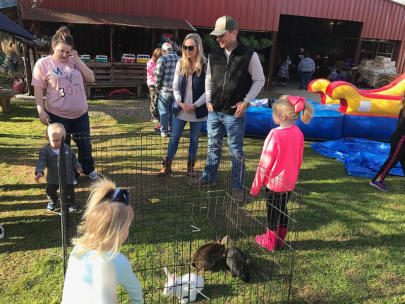Children, along with their parents and other relatives, got a chance to flock out to the Three Chicks Feed, Seed and Cafe on Saturday to take part in the business' Easter Celebr'egg'sion. The youngsters got a chance to not only pet and play with rabbits, but also with baby chicks, baby sheep and baby goats.