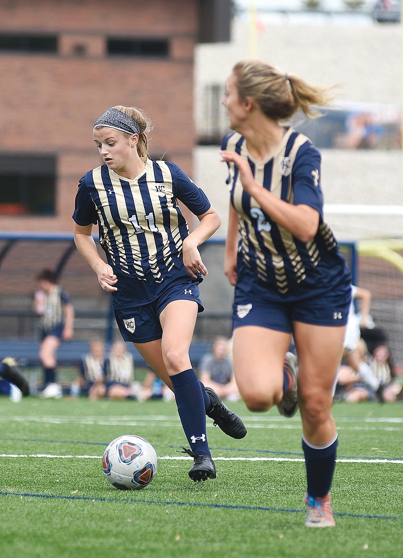 Izzy Luebbert is one of four starters returning from the 2019 team this season or the Helias Lady Crusaders.