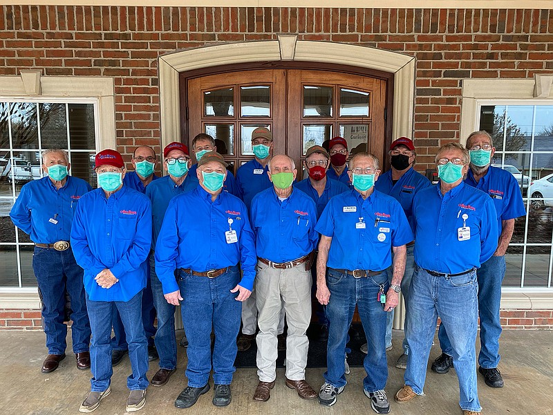 During the February snowstorms that brought most of Texarkana to a standstill, the group of men who deliver medication for Red River Pharmacy Services were not deterred. The drivers are Jerry Hockaday, James Beasley, Harold Cooney, James Browning, Douglas Kaminski, Corey Icenhower, James Reed, Richard Murchison, Bobby Hastings, Jody Adick, William Vahle, Tony McLean, Richard Bolton and Ricky Cobb. (Submitted photo)