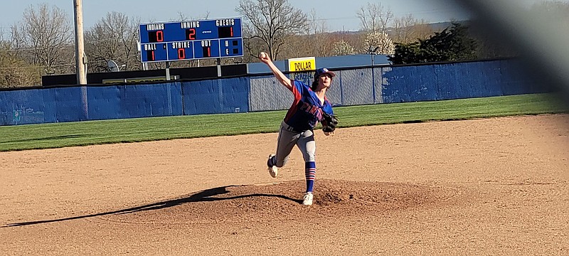 <p>Democrat photo/Kevin Labotka</p><p>The California Pintos baseball team suffered its first loss of the season March 29, falling to Russellville 17-8.</p>