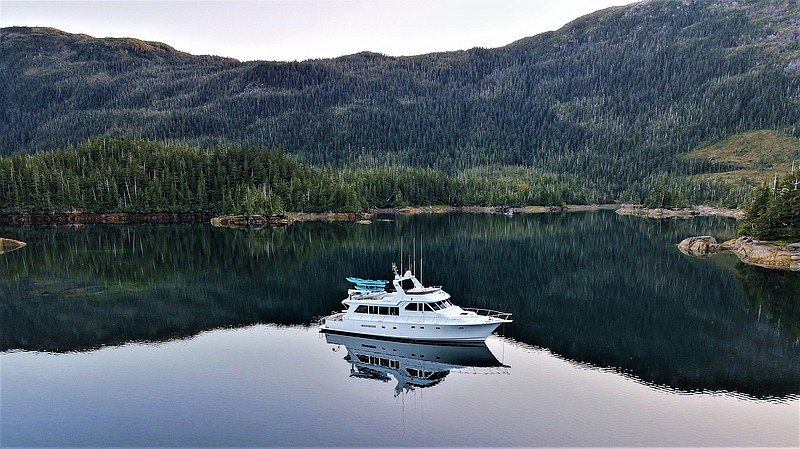 The Sea Mist from the Alaskan Luxury Cruises line is a 78-foot Knight and Carver custom-built yacht. The company is one of several that exclusively offer private charters. (Alaskan Luxury Cruises.)