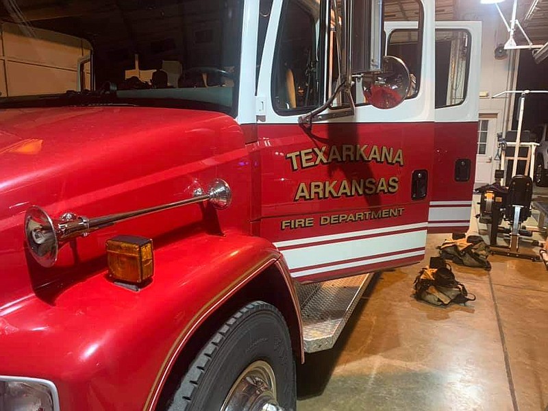 A Texarkana Arkansas Fire Department pumper truck is shown in Texarkana, Texas. Because four Texarkana Texas Fire Department vehicles are under repair at once, they borrowed the pumper from TAFD. (Submitted photo)

