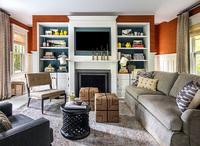 This image provided by Thom Filicia Inc. shows a living room. A spring cleanup and decor refresh has always been a mood lifter. Designer Thom Filicia's advice is to be brave. As he puts it, the new year is a chance to create spaces that let you live your most beautiful life. (Nick Johnson/PV Public Relations via AP)