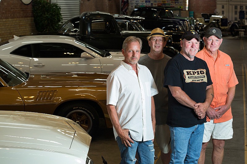 Four original members of the band Sundance are pictured, from left, Perry Steitler, Randy Altenbaumer, Joe Dale Cleghorn and Danny Maxey. The band reunites Saturday night for a show at 67 Landing. (Gazette file photo)
