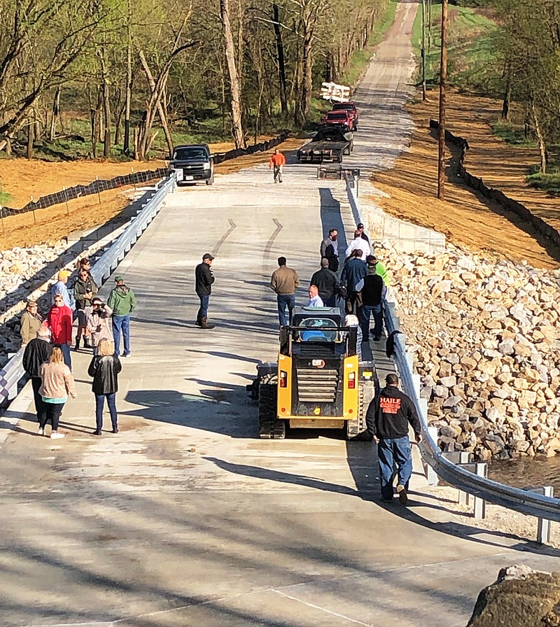 A ceremony was held Friday morning to commemorate the reopening of the Cedar Creek Bridge that connects Callaway and Boone counties. The bridge is located just inside Mark Twain National Forest west of New Bloomfield.
