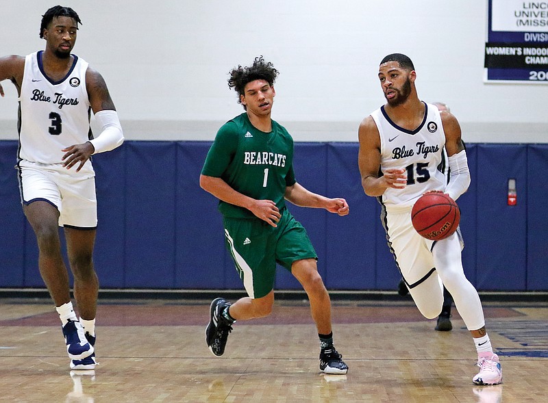 Lincoln's Sevon Witt (left) and Quinton Drayton (right) were both selected to the Black College Sports Network's NCAA Division II All-America first team for the 2020-21 season.