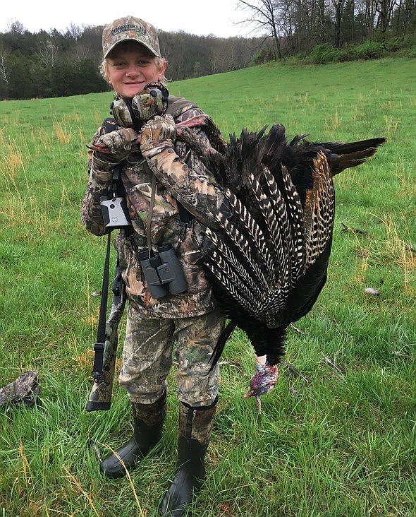 Young turkey hunters in Missouri bagged 2,771 birds over the past youth weekend. They included Colten Scheulen, 13, who harvested this bird on private land in Miller County. MDC photo