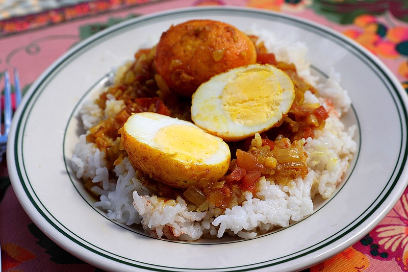 Dishes made with curry includes this Egg Curry, Wednesday, March 24, 2021. (Hillary Levin/St. Louis Post-Dispatch/TNS)