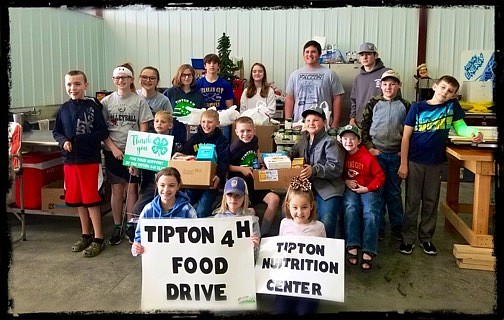 Tipton’s 4-H Club won a pizza party with the equivalent of 14,073 meals donated in March 2021; Moniteau County 4-H clubs took part in a friendly competition for the reward in conjunction with the statewide 4-H Feeding Missouri food drive. (Submitted photo)