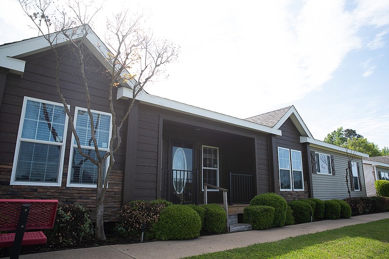 Hobbs Manufactured Homes, located at 1800 Piney Road in Texarkana, Texas, specializes in selling manufactured homes. Pictured is one of their model homes that sits on their property available for customers to tour.
