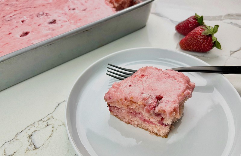 Strawberry Cake With Strawberry Icing(Arkansas Democrat-Gazette/Kelly Brant)