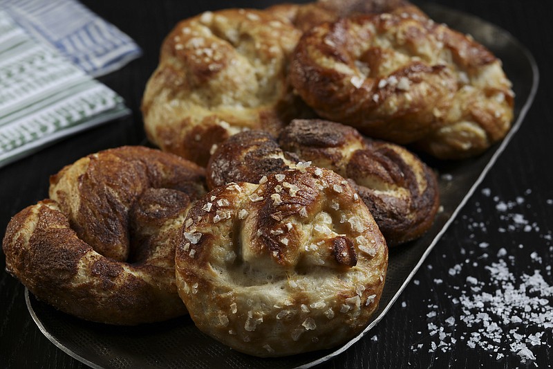 Finished soft pretzels, prepare and styled by Shannon Kinsella, Wednesday, April 14. (Abel Uribe/Chicago Tribune/TNS)