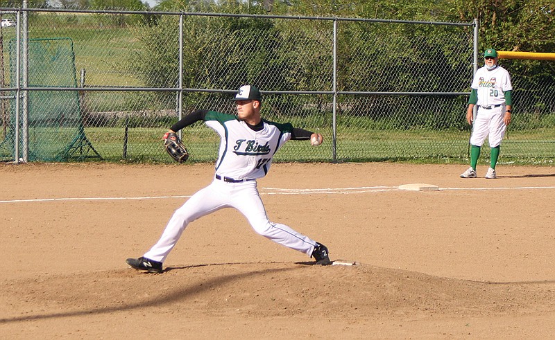 North Callaway sophomore Davis Woods throws a pitch Wednesday during a game against Silex in Auxvasse.