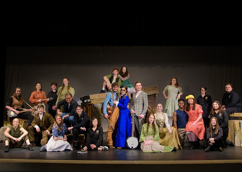 The cast is seen in a Pleasant Grove High School rehearsal of the play "The Voice of the Prairie." (Submitted photo by Kevin Cook Photography)