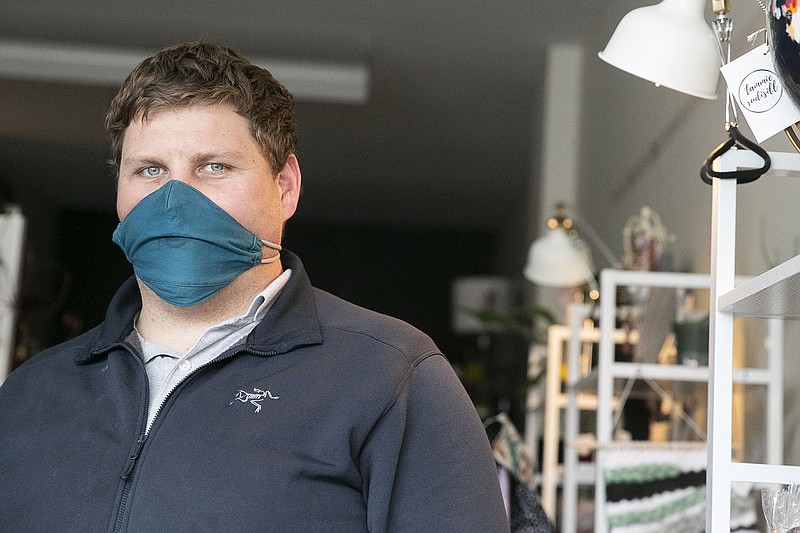 Gerard Hasson at Common Space, where he works in Ardmore. Hasson is a member of a self-advocacy group for people with intellectual disabilities, and recently spoke about his experience getting the COVID-19 vaccine. (HEATHER KHALIFA/The Philadelphia Inquirer/TNS)