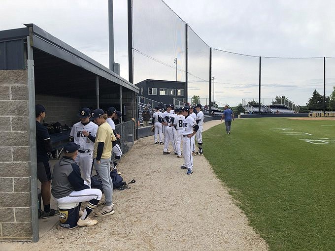 Helias prepares Monday, May 10, 2021, to take on Rolla at the American Legion Post 5 Sports Complex in Jefferson City.