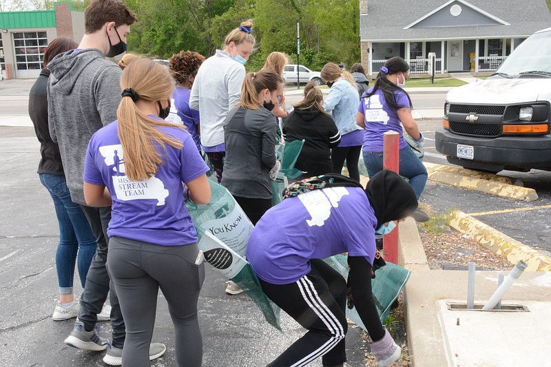 <p>Courtesy of Fulton Public Schools</p><p>Fulton High School students visited sections of Fulton on Tuesday to pick up litter as part of their leadership community service project. In coordination with the Fulton Stream Team, the group cleaned up four designated routes — from the high school to Fulton Middle School, from C&R Market to Bartley Elementary School, from Bartley Elementary to the middle school, and then the downtown Brick District.</p>