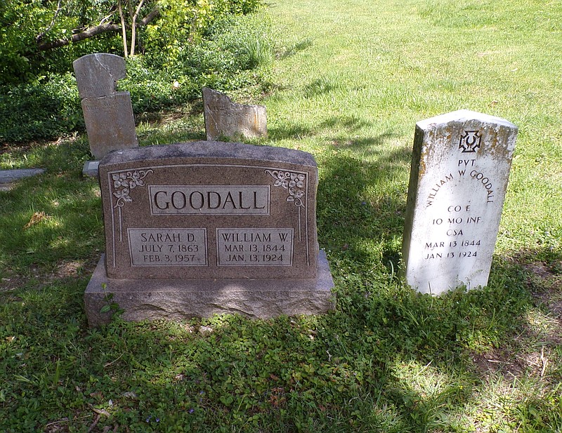 <p>Courtesy/Nancy Thompson</p><p>The Goodall family plot was once lost among the brush and vines at the back of Woodland-Old City Cemetery.</p>