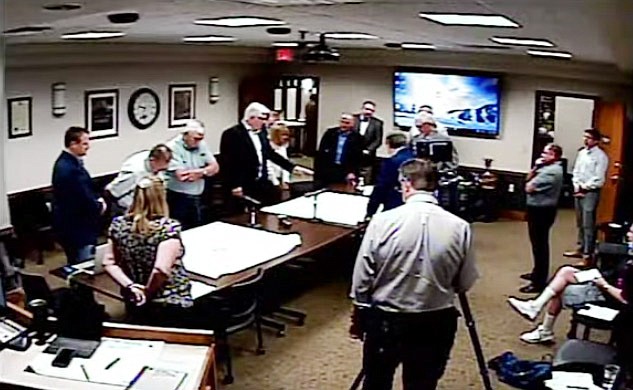 In this screenshot from the county's meeting video, representatives from Mid-Missouri rural electric cooperatives discuss rural internet broadband coverage issues with Cole County commissioners and other county officials during the commission meeting on Tuesday, May 25, 2021.