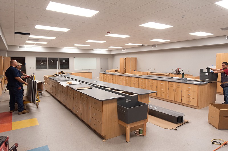 A classroom of the newly renovated chemistry and physics building at Texarkana College is pictured.