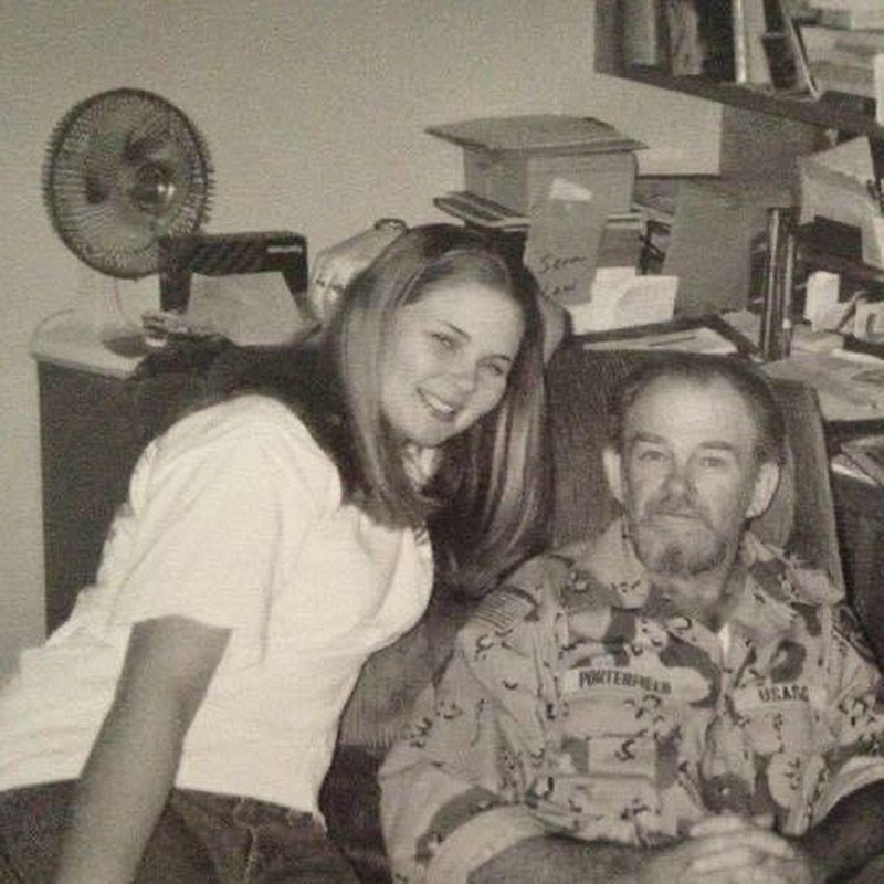 Lisa Thompson pictured with her dad, R.B. Porterfield.
