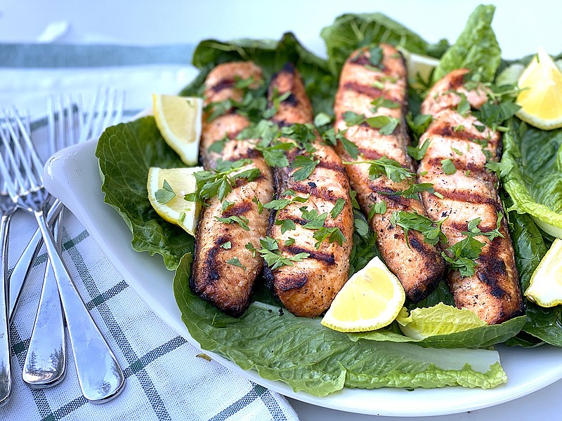 Mayo grilled salmon. (Katherine Martinelli/The Daily Meal/TNS)