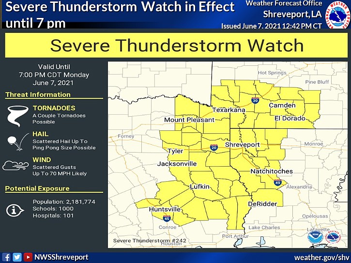 Flash flood, severe thunderstorm watches in effect | Texarkana Gazette