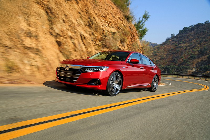 The 2021 Honda Accord Hybrid. (Photo courtesy of James Halfacre/Honda)
