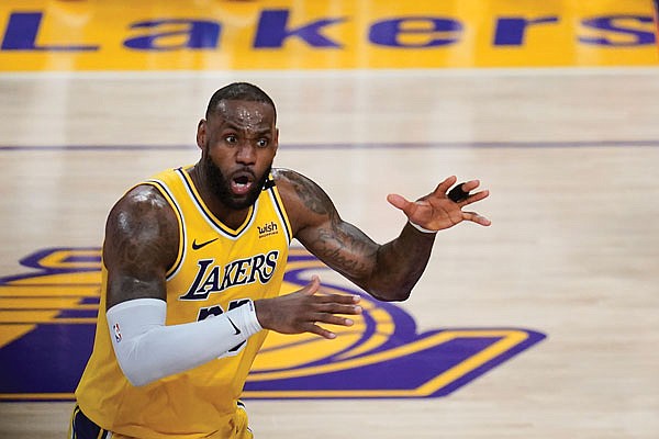Lakers forward LeBron James battled injuries for much of the regular season and the playoffs.