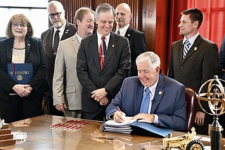 Gov. Mike Parson on Wednesday, June 30, 2021, signed Senate Bills 153 and 97, also known as the Wayfair legislation.
