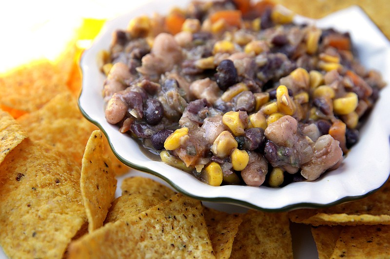 Black and White Bean Salsa appetizers, Wednesday, June 16, 2021. (Hillary Levin/St. Louis Post-Dispatch/TNS)