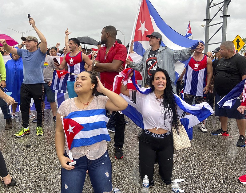 Miami Demonstrators Support Cuban Protests | Jefferson City News Tribune